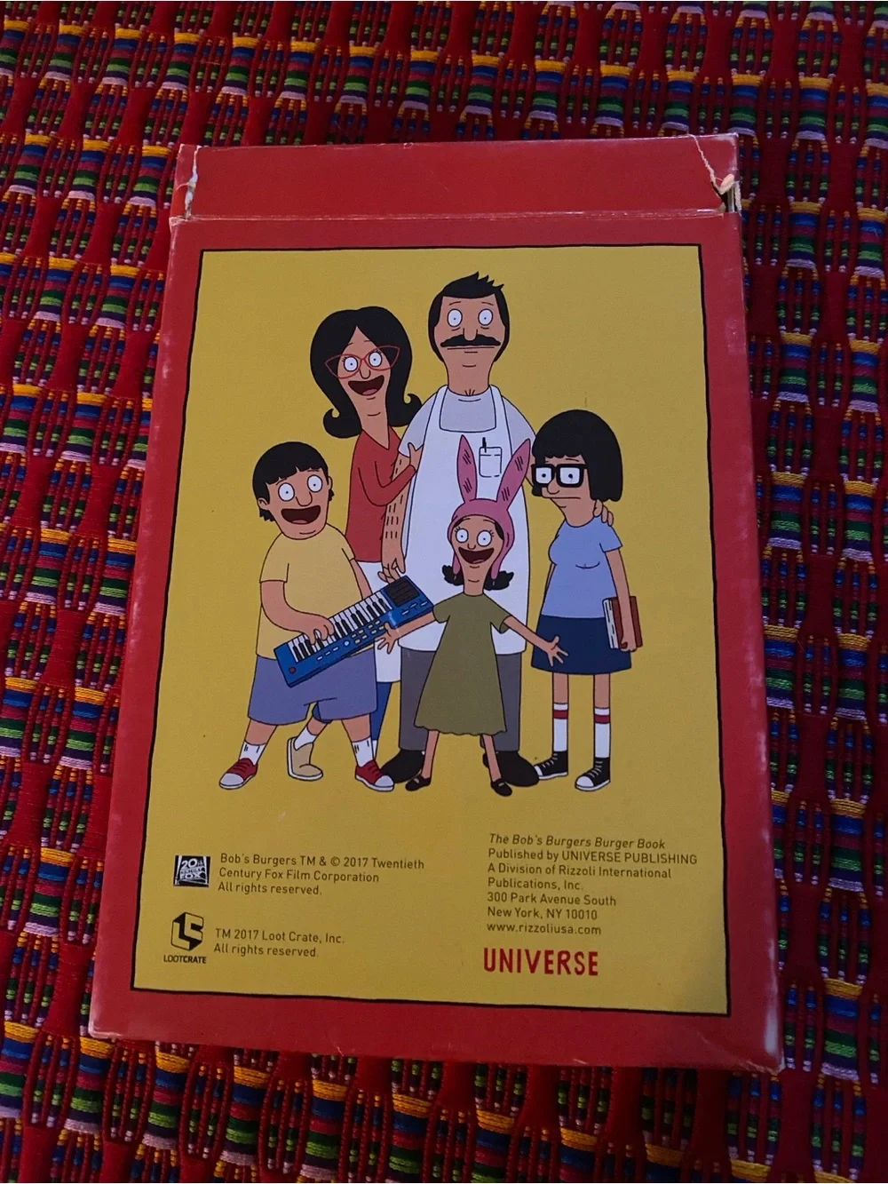 Box, Bob's Burgers Recipe Cards Burger Maker
